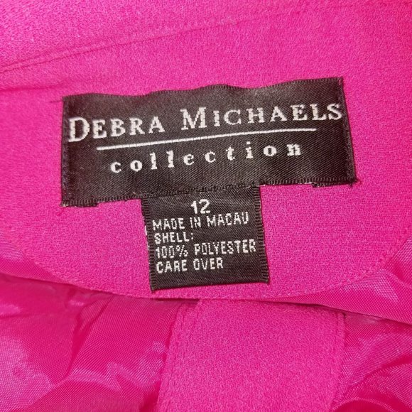 VTG Debra Michaels Womens Pink Button Front Collared Shift Maxi Long Dress 12 - Picture 4 of 4